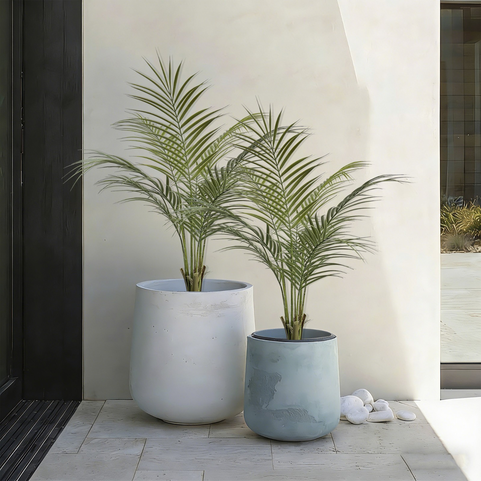 90 cm 2 Pack Artificial Areca Palm Realistic Fake Plant for Indoor Home Garden