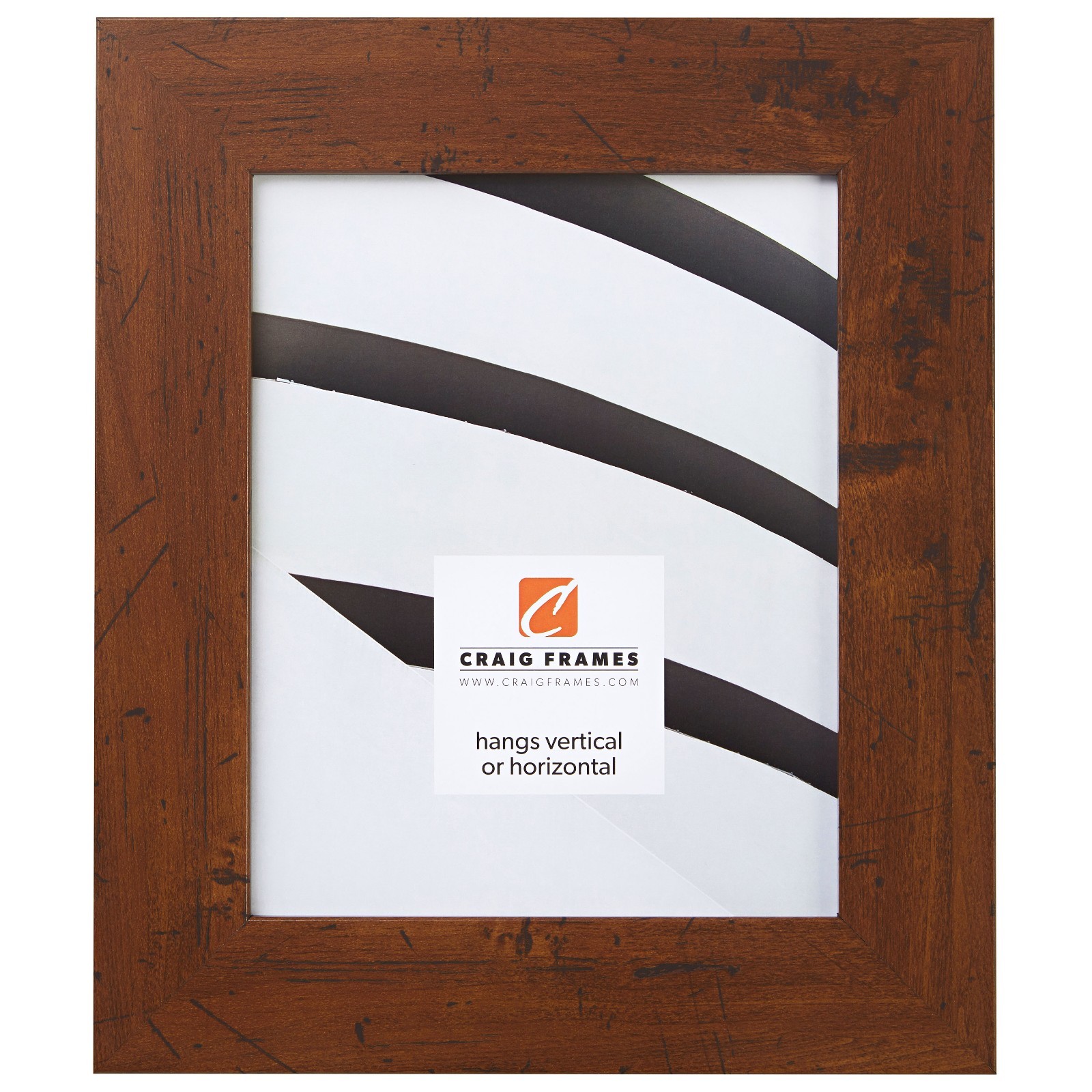 Craig Frames Flat 2&Prime; Wide Distressed Rustic Brown Picture Frames & Poster Frames
