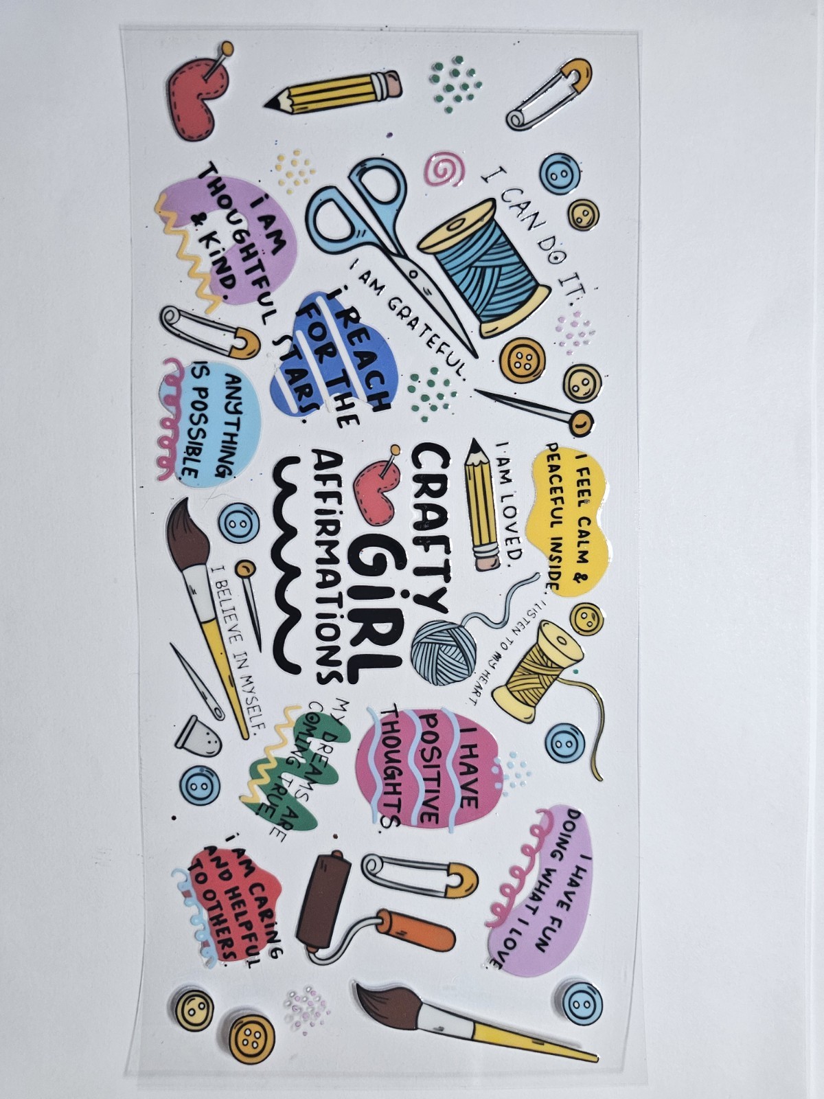 Crafty Girl UV DTF Transfer Sticker Wrap Tumbler UVDTF BUY 10+ GET COMBINED SHIP