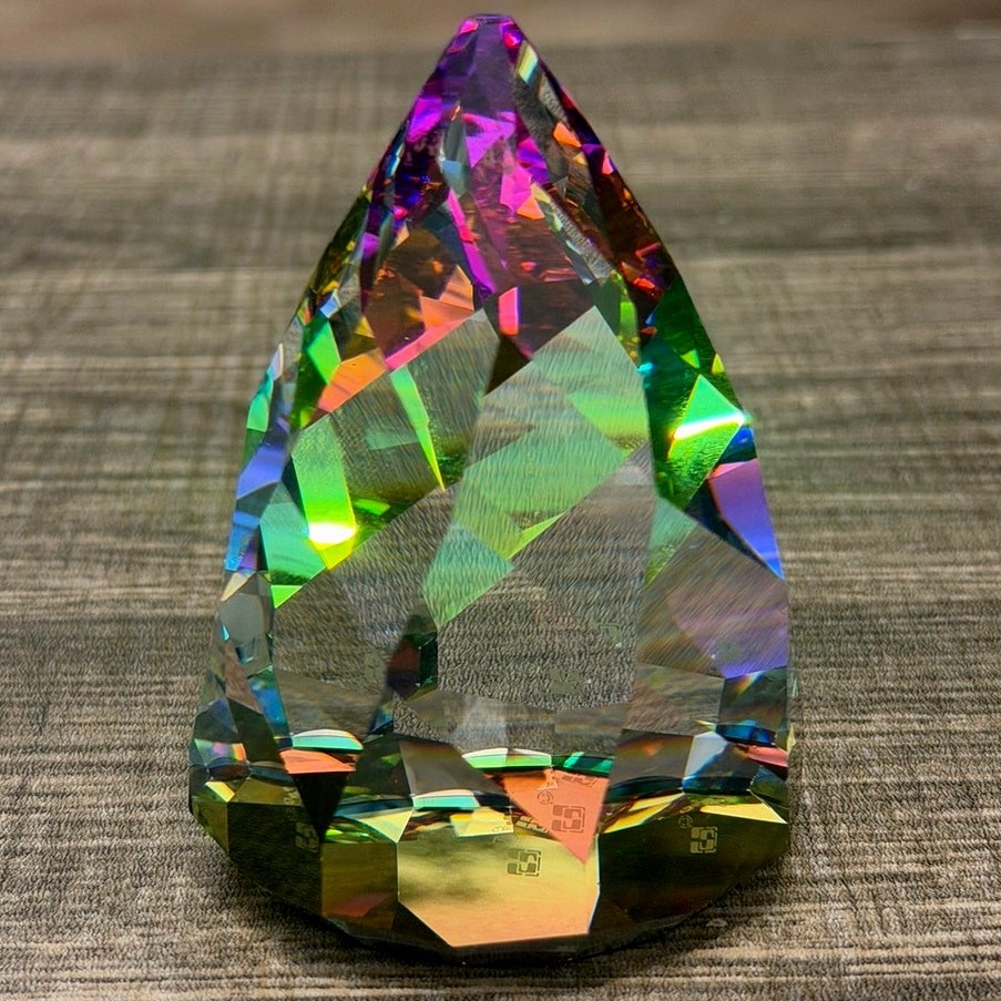 Lalique France Statuette Nu Reve Crystal Sculpture Rainbow Prism Art Glass w/Box