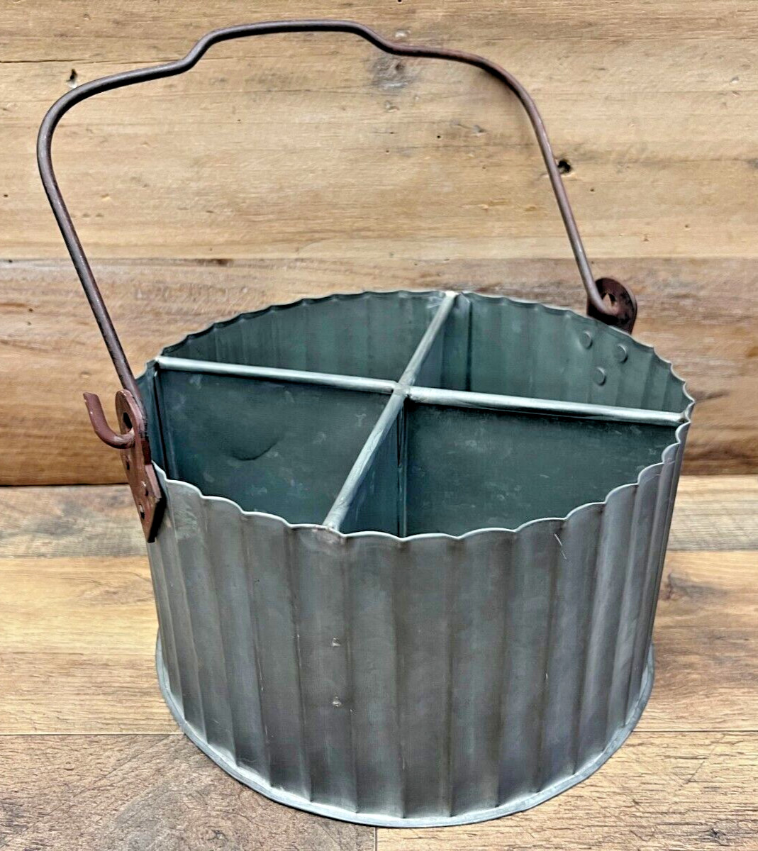Caddy Galvanized Metal Divided Planter/Pot 10&Prime; x 6&Prime;