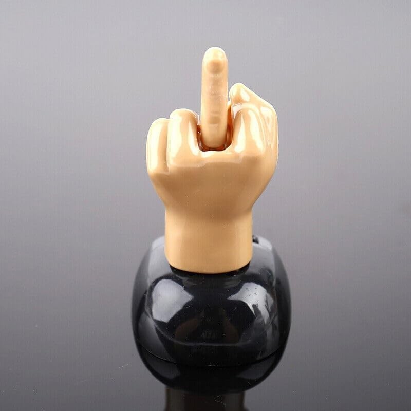 Whimsical Solar-Powered Dancing Middle Finger Figure for Car Dashboard Fun