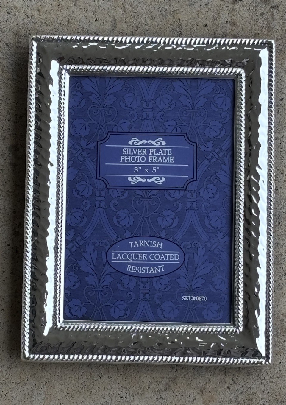 Frame Silver Plated 6×4.75 Inch Fits 3x 5 Photos Lacquer Coated Shinny