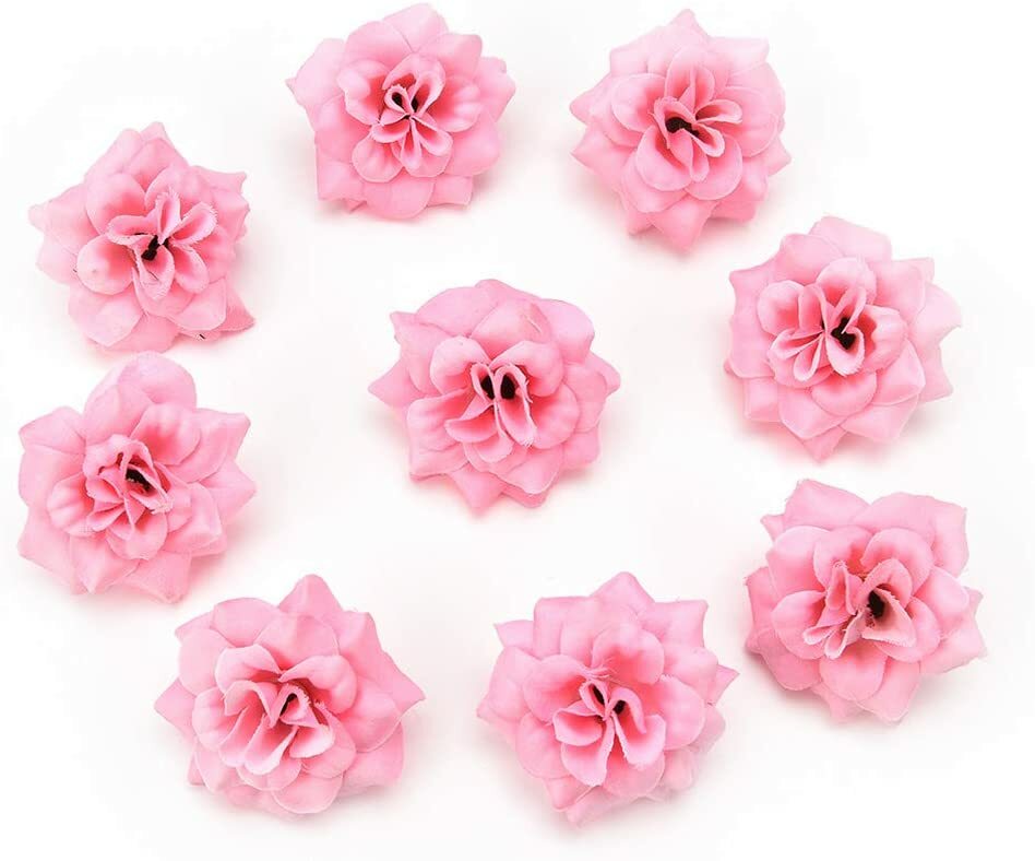 50PCS Artificial Flowers Silk Roses Heads Bulk for Wedding Party Decoration 2&Prime;