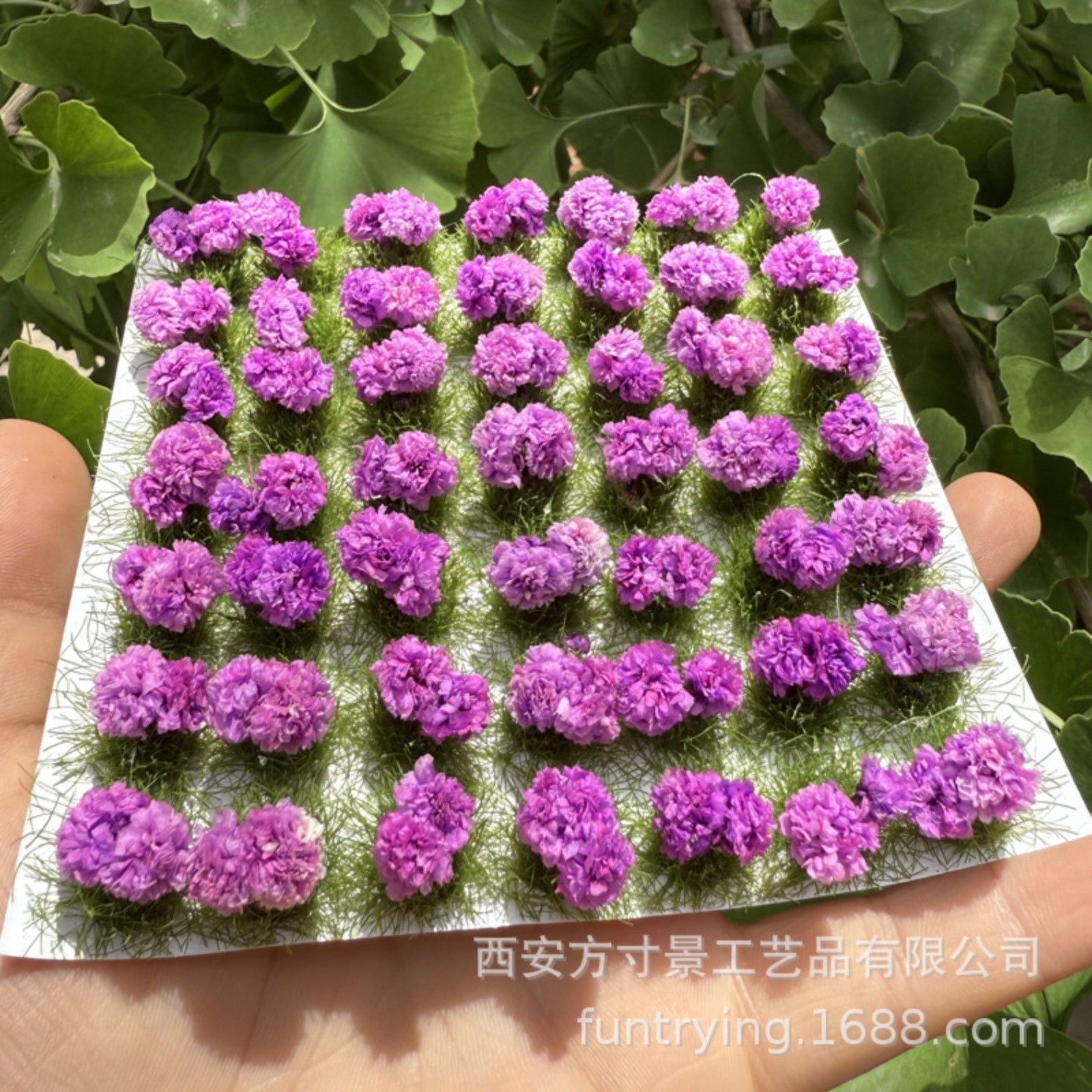 49Pcs Miniature Flower Cluster Self Adhesive Flower Groups Static Grass Tufts