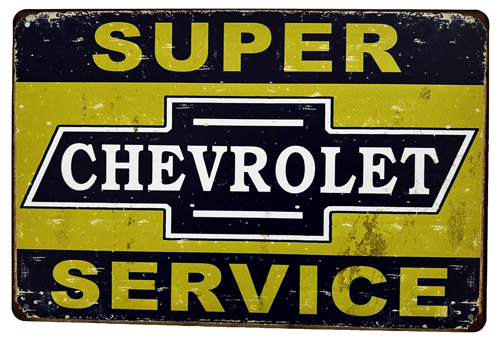 Chevy Chevrolet Service Tin Sign (Camaro Corvette Bel Air Impala Bow Tie) W50541