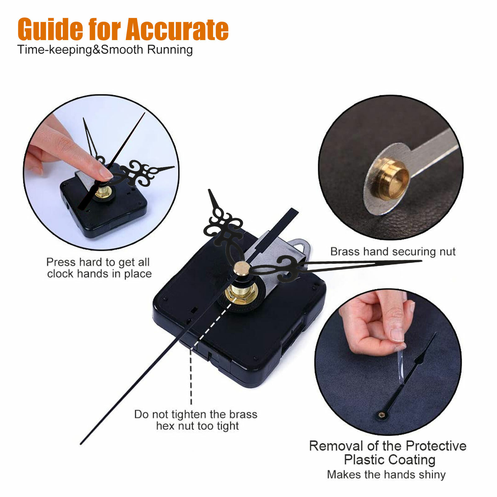 3 Set Wall Clock Quartz Movement Mechanism Hands Repair DIY Replacement Tool Kit