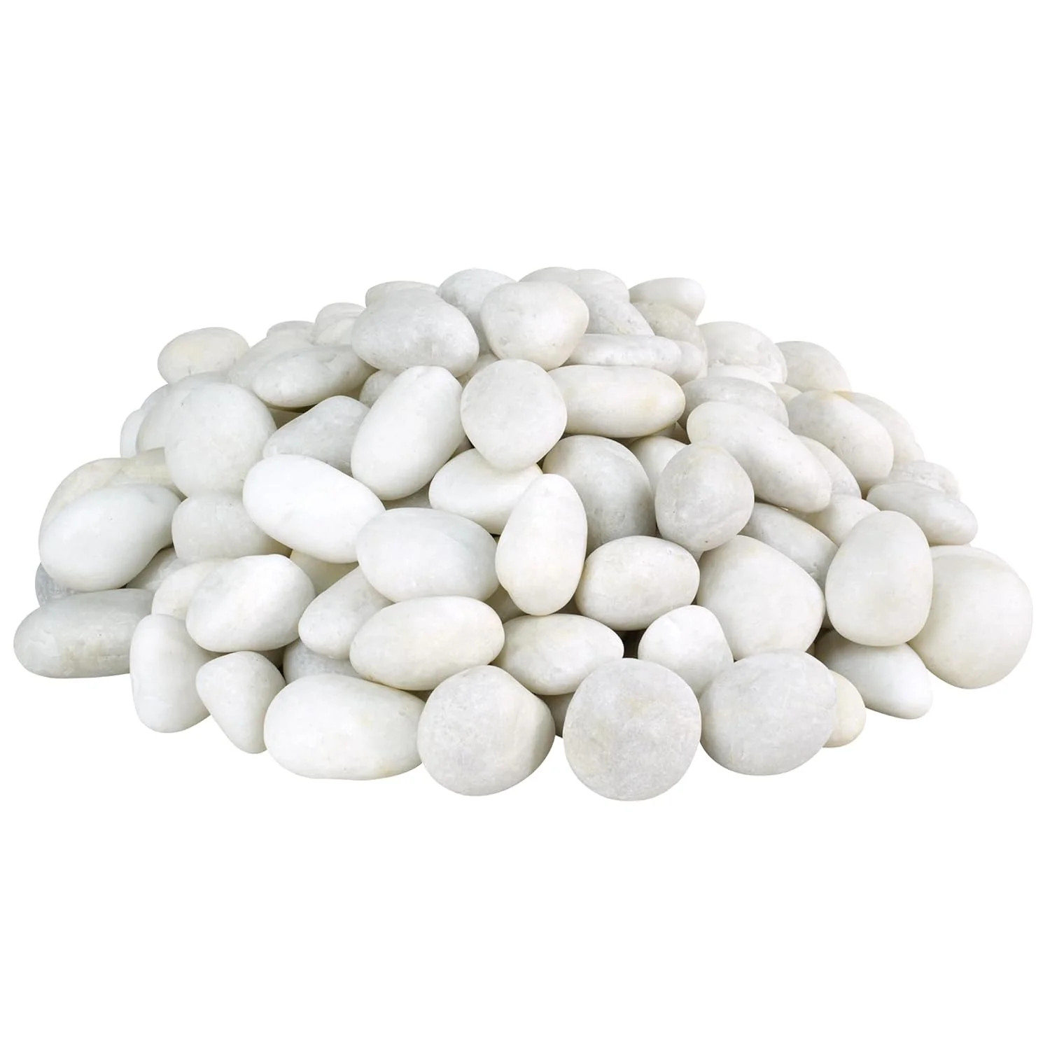 40lbs White River Rocks, 2-3 Inch Natural Unpolished Bulk Pebbles, Hand-Picked P