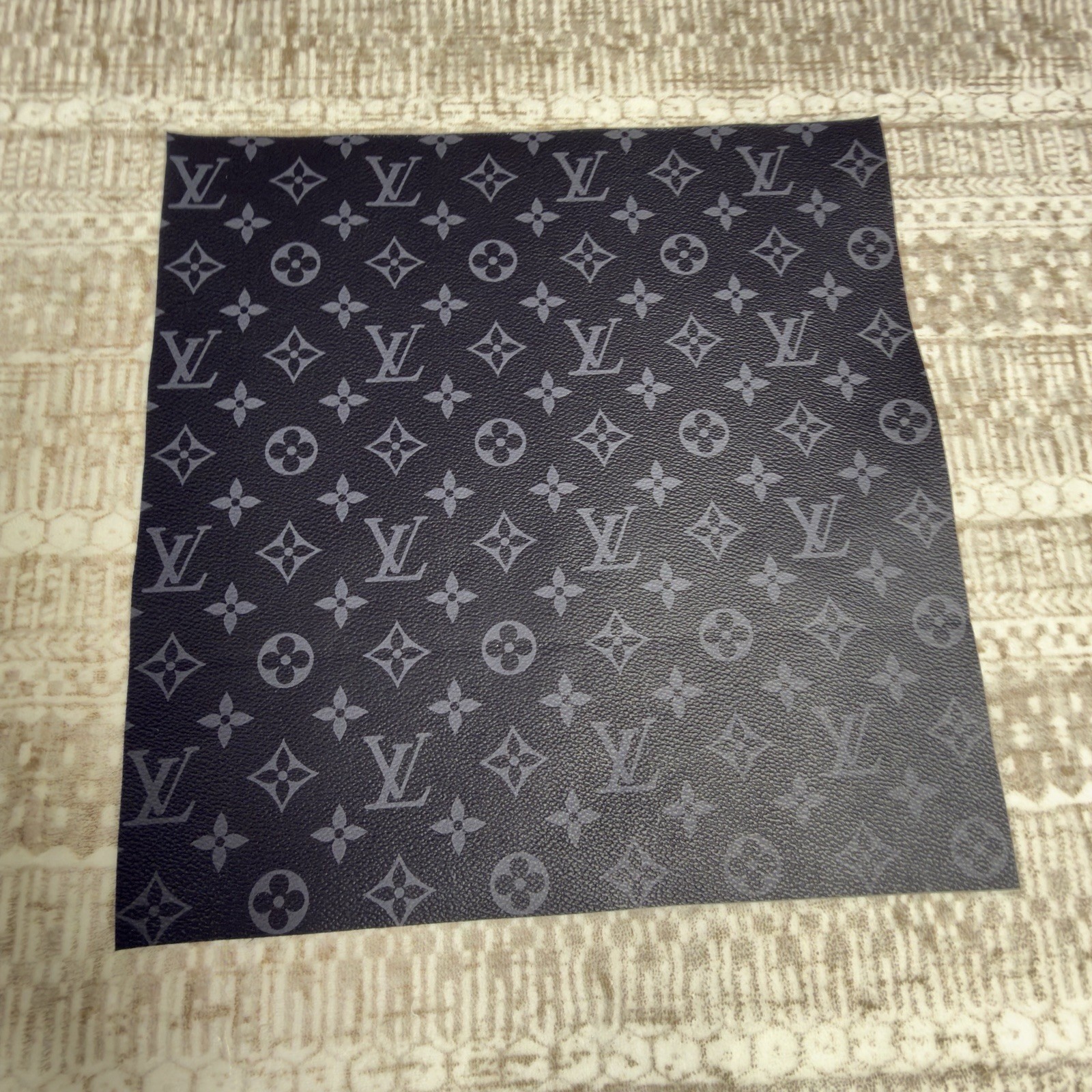 LV Gray Monogram Vinyl for Crafting Classic Size piece 12&Prime; X 12&Prime;