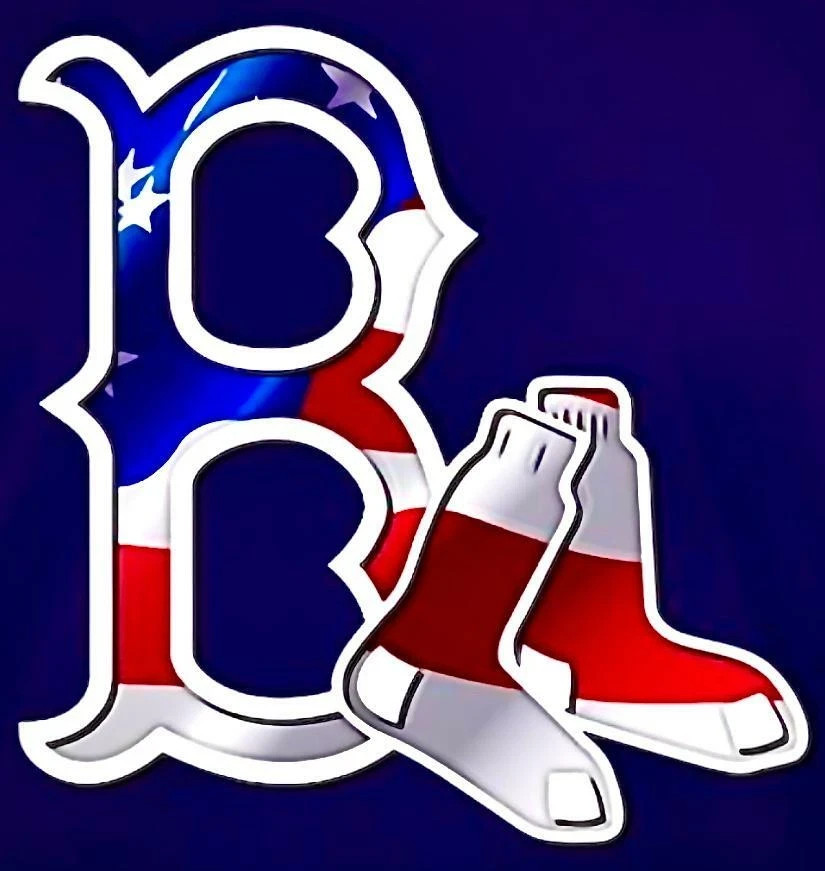Boston Red Sox Stars & Stripes Sticker *NEW* Measures 3&Prime; x 2.8&Prime;