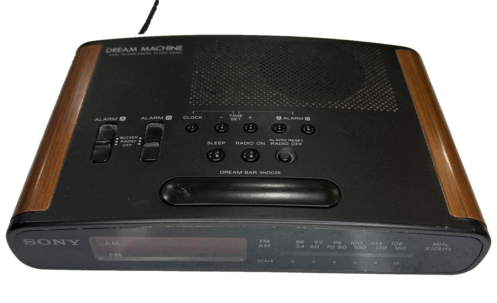 Vintage Sony ICF-C420 Dream Machine Alarm AM/FM Clock Radio Wood Grain – Tested