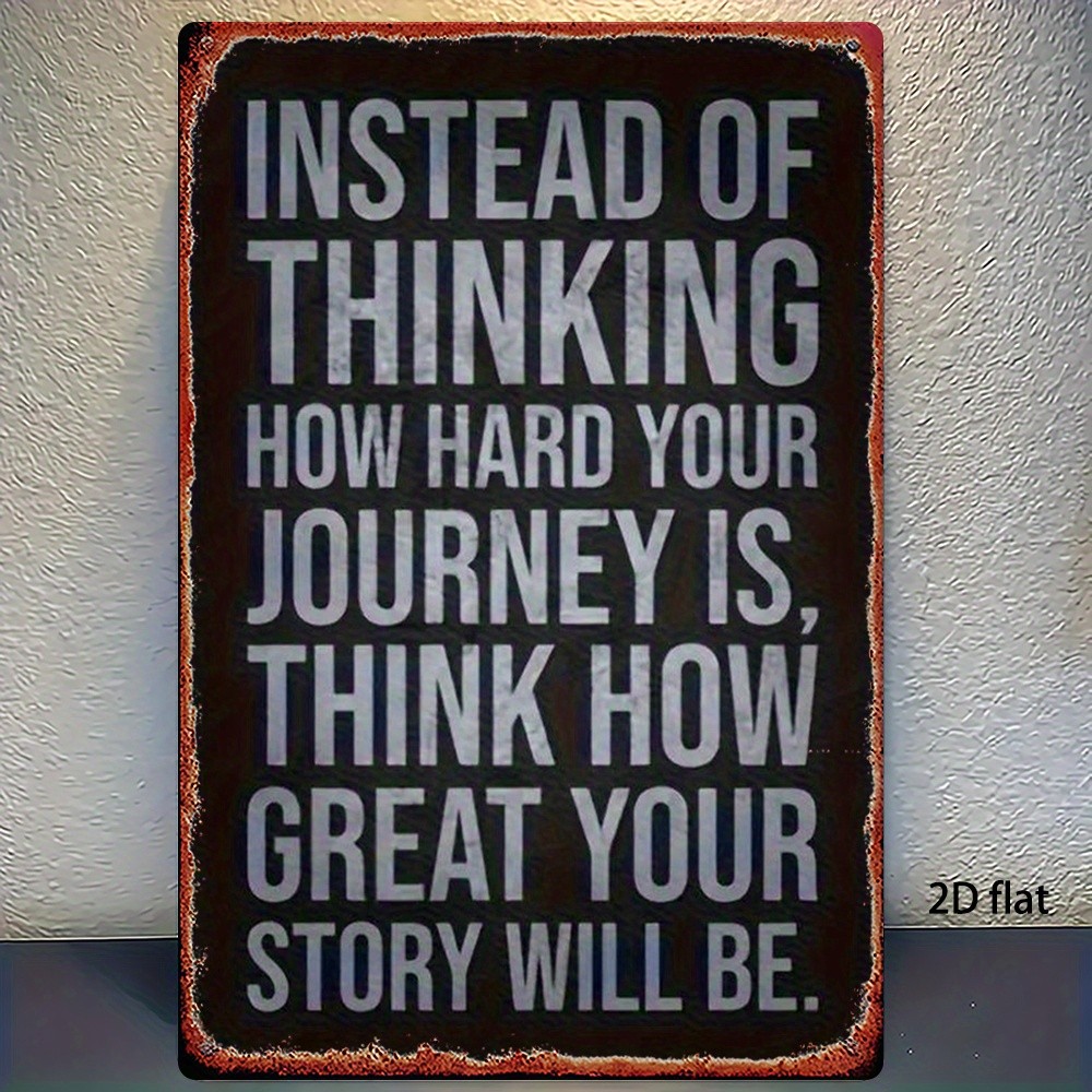 Metal Sign Inspirational Slogan Wall Decor Tin Painting