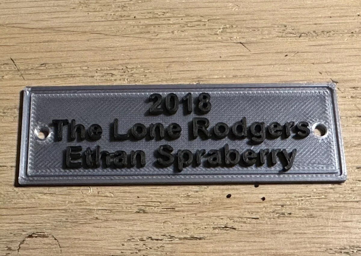 Custom 3D Printed Plastic Name Plate / Personalized Plaque 3&Prime;x1&Prime;