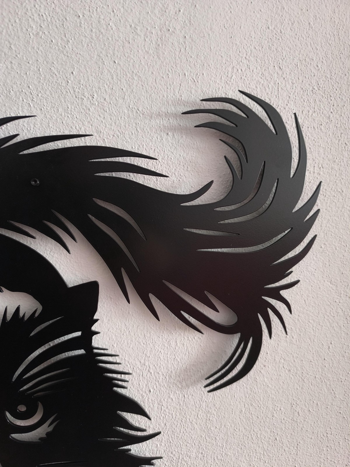 Jumping Cat Metal Wall Art, Playful Cat Wall Decor, Cat Lover Gift, Peekaboo Cat