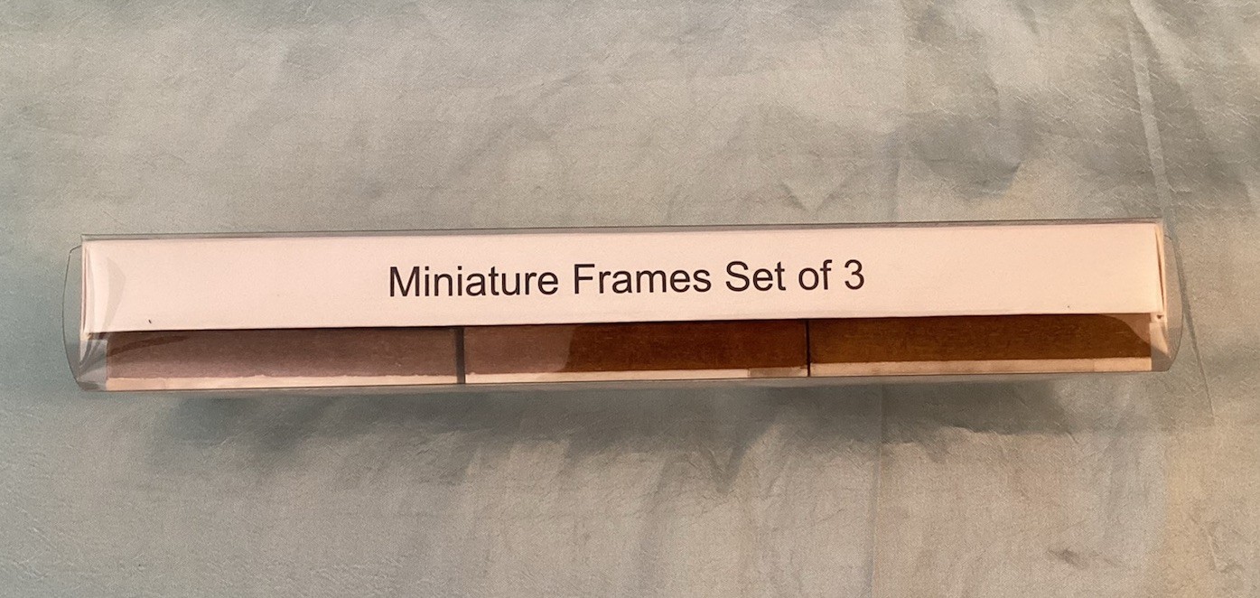 3 Hand Crafted 3” Square Picture Frames Holds 2 3/8” Square Photo Made in India