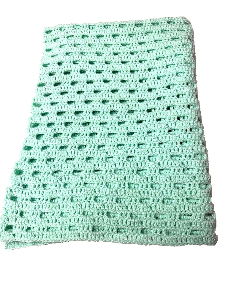 Crochet/Knitted Afgan Mint Green 45&Prime;x60&Prime;