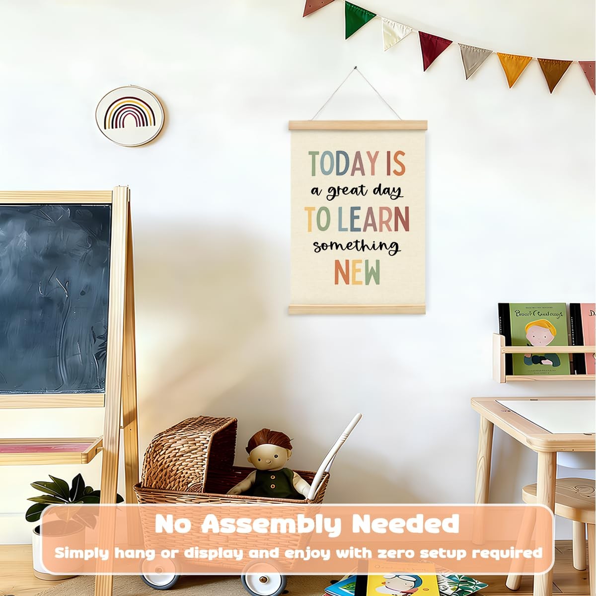 Boho Classroom Decor Motivational Wall Art, Today Is a Great Day to Learn Som…