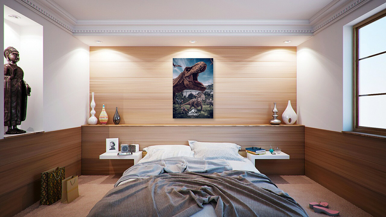 Jurassic World – Movie Poster (Dinosaurs – T-Rex, Velociraptor…) (24&Prime; x 36&Prime;)