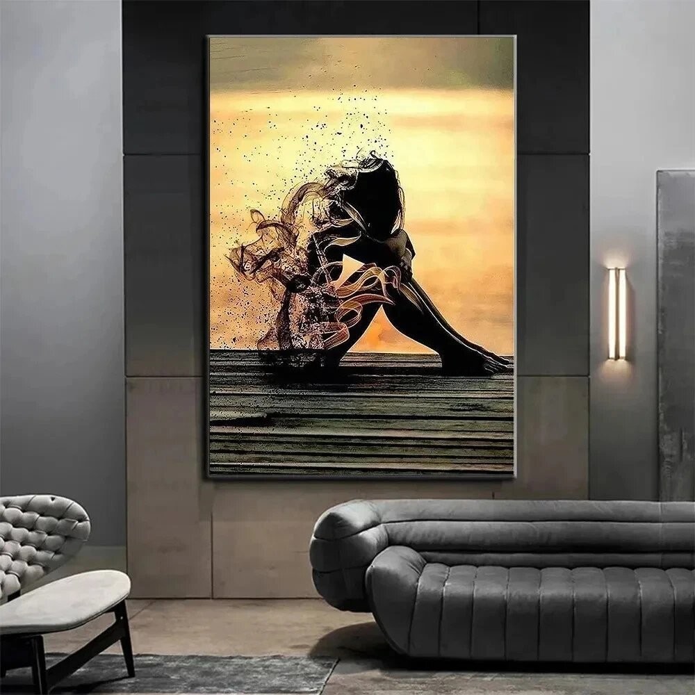 Abstract Broken Woman Poster Canvas Painting Canvas Prints Canvas Wall Art Mural