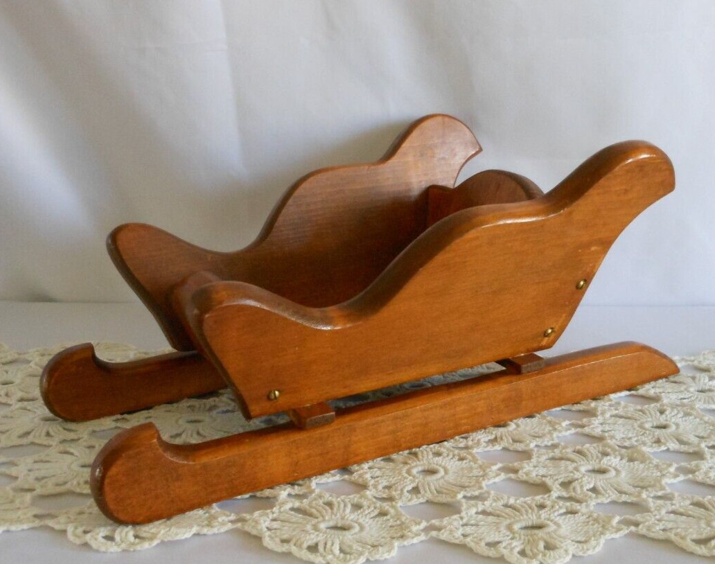 Handmade Vintage Wood Sleigh Large Rustic Farmhouse Folk Barn Holiday Crafts
