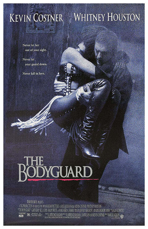 The Bodyguard Kevin Costner Whitney Houston Movie Poster 17 X 12 Reproduction