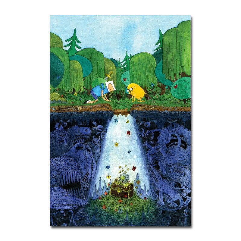 82032 Adventure Time Finn & Jake Funny Coon Vintage Wall Print Poster US