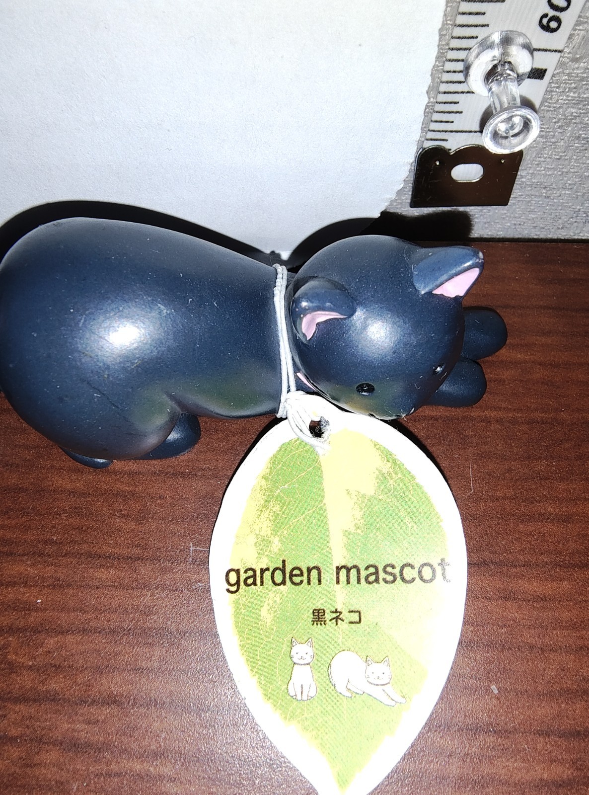 GARDEN Mascot BLACK Cat POLYRESIN Echo METAL Co. 6.5 cm TALL pair CATS Figures!2