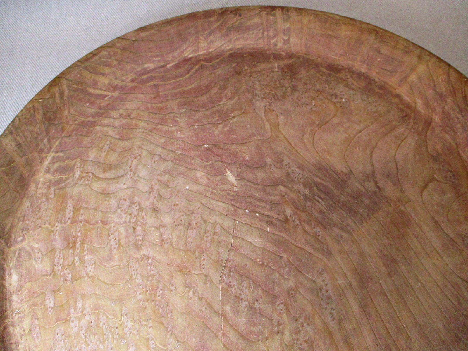 Vintage Redwood Burl 9 3/4&Prime; Plate Nicely Figured Northern California
