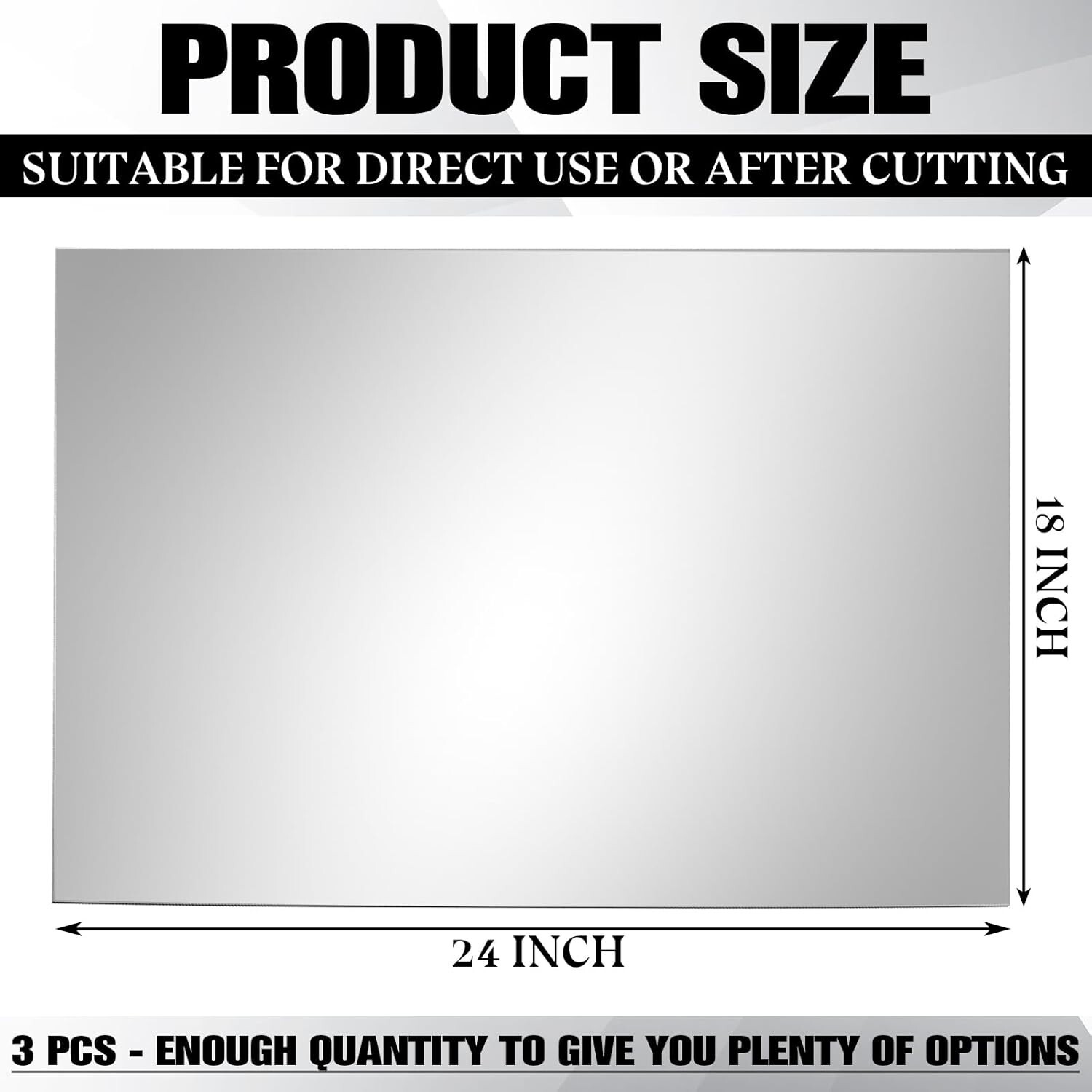 Durable Acrylic Two-Way Mirror Glass, 3-Pack – Ideal for Infinity Mirrors~-