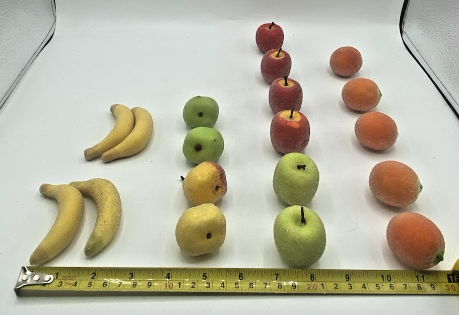 Vtg Faux Sugar Fruit Lot 19 Pieces Home Decor Cottagecore DIY Crafts