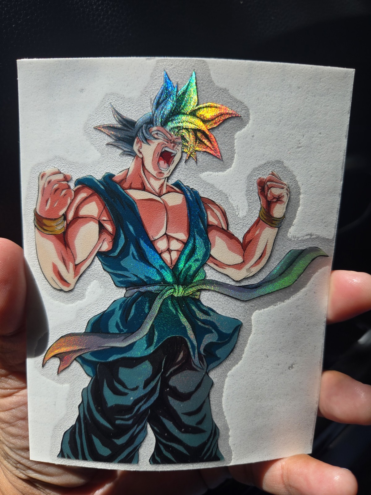5&Prime; Spotholographic Weatherproof Sticker Decal Ui Goku Dragon