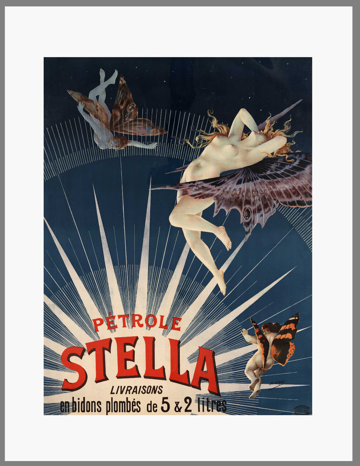 A0 A1 A2 A3 poster print painting Vintage Stella Petrol Art Deco