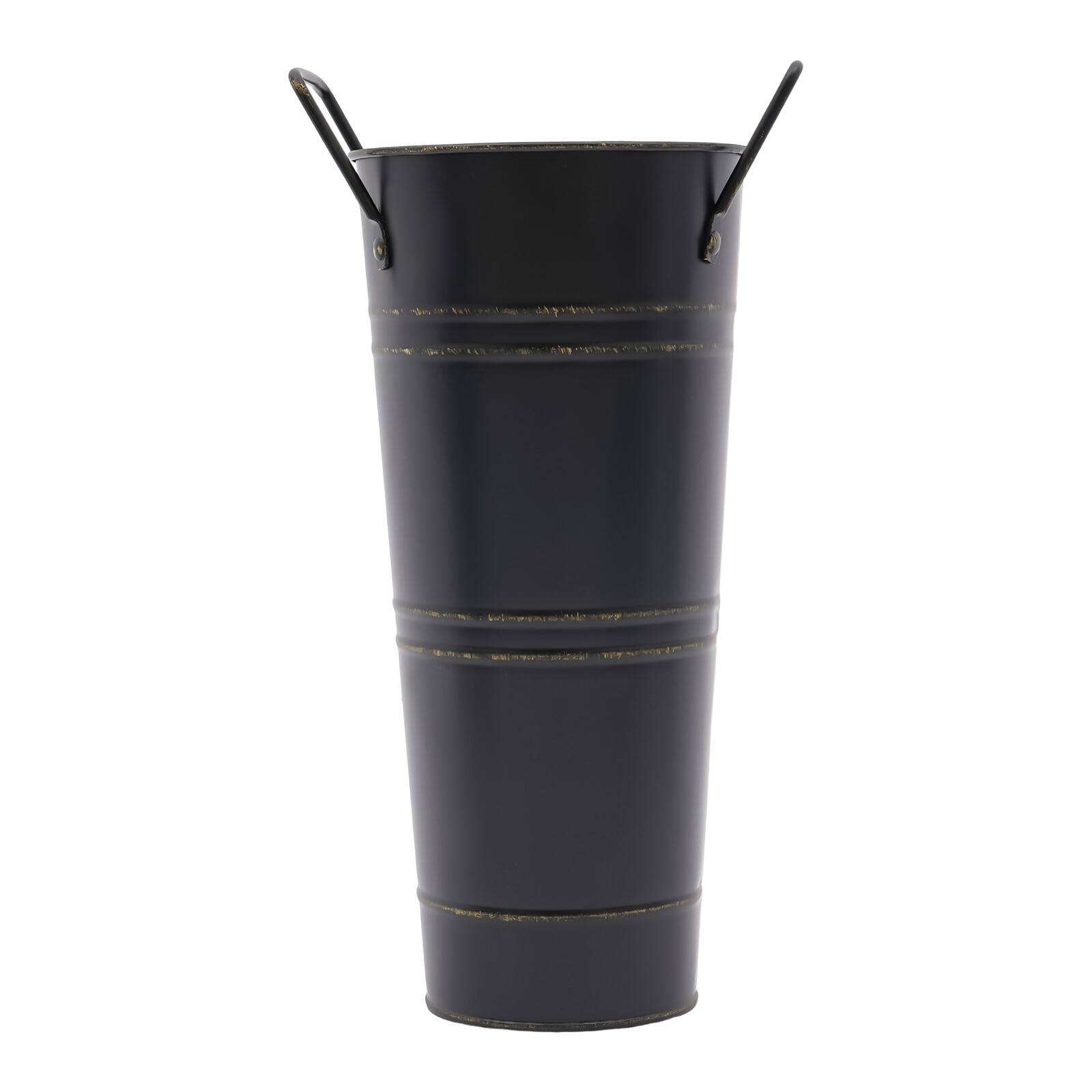 8-Pack Black Galvanized Metal Bucket Vases For Elegant Flower Arrangements