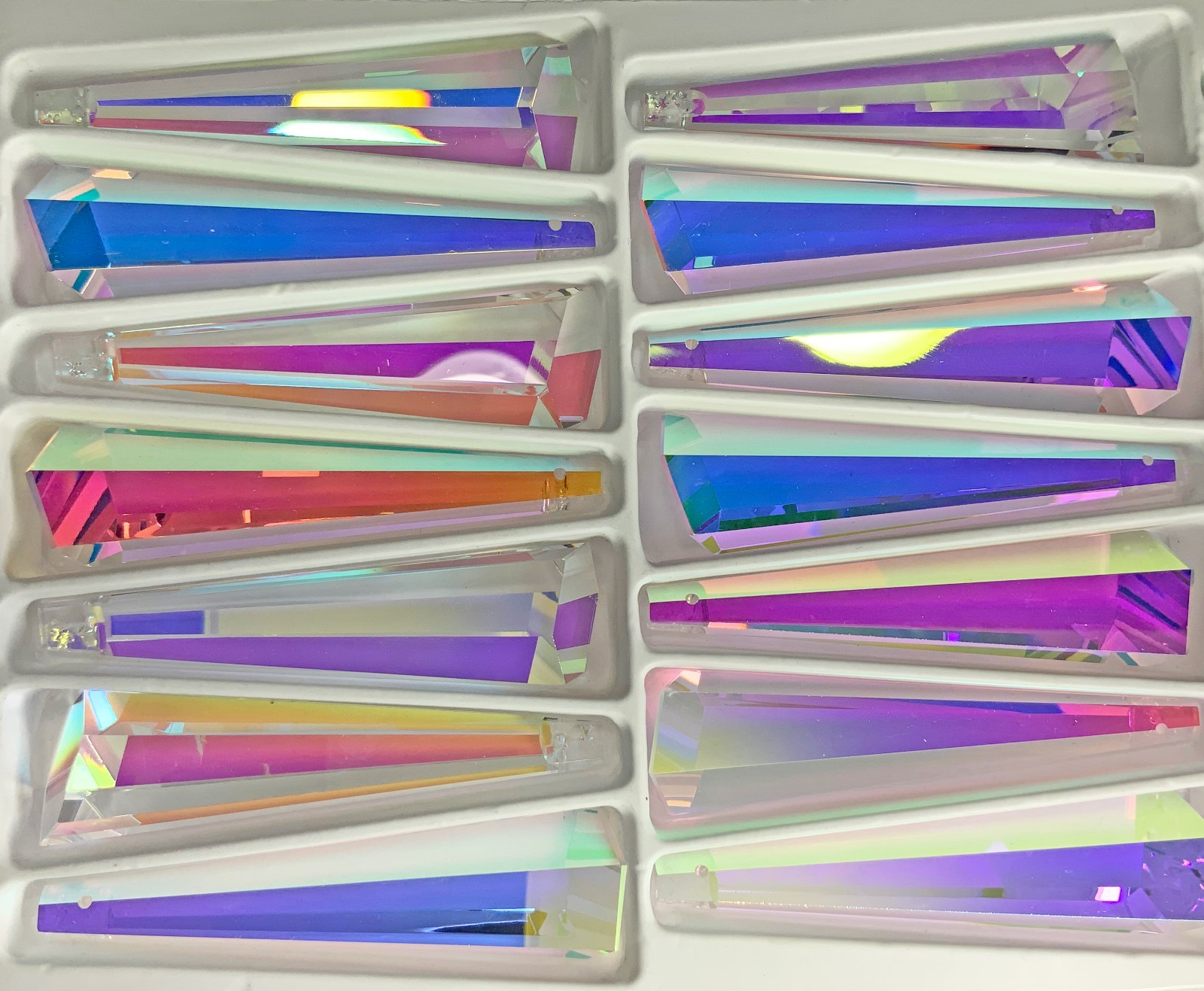 Ab – Asfour Crystal Suncatcher Prisms (3-inch) #505 6-Side Graduated Drop
