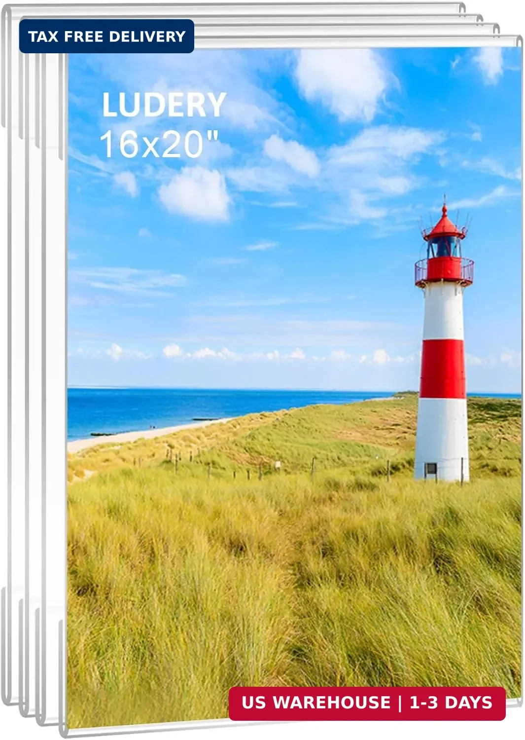 Acrylic Picture Frames 12×16, 12×16 Picture Frame, Set of 4 Clear Acrylic Photo