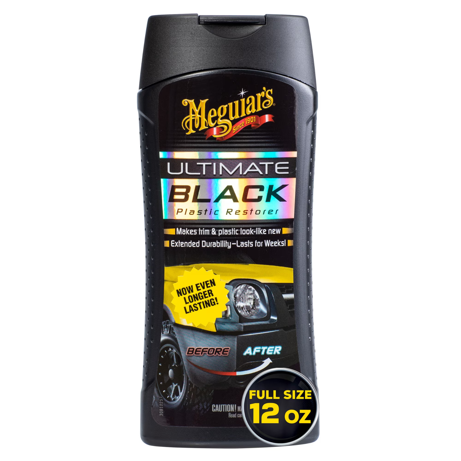 Meguiar&rsquo;s Ultimate Black Plastic Restorer, Durable Car Restorer for 12 oz.