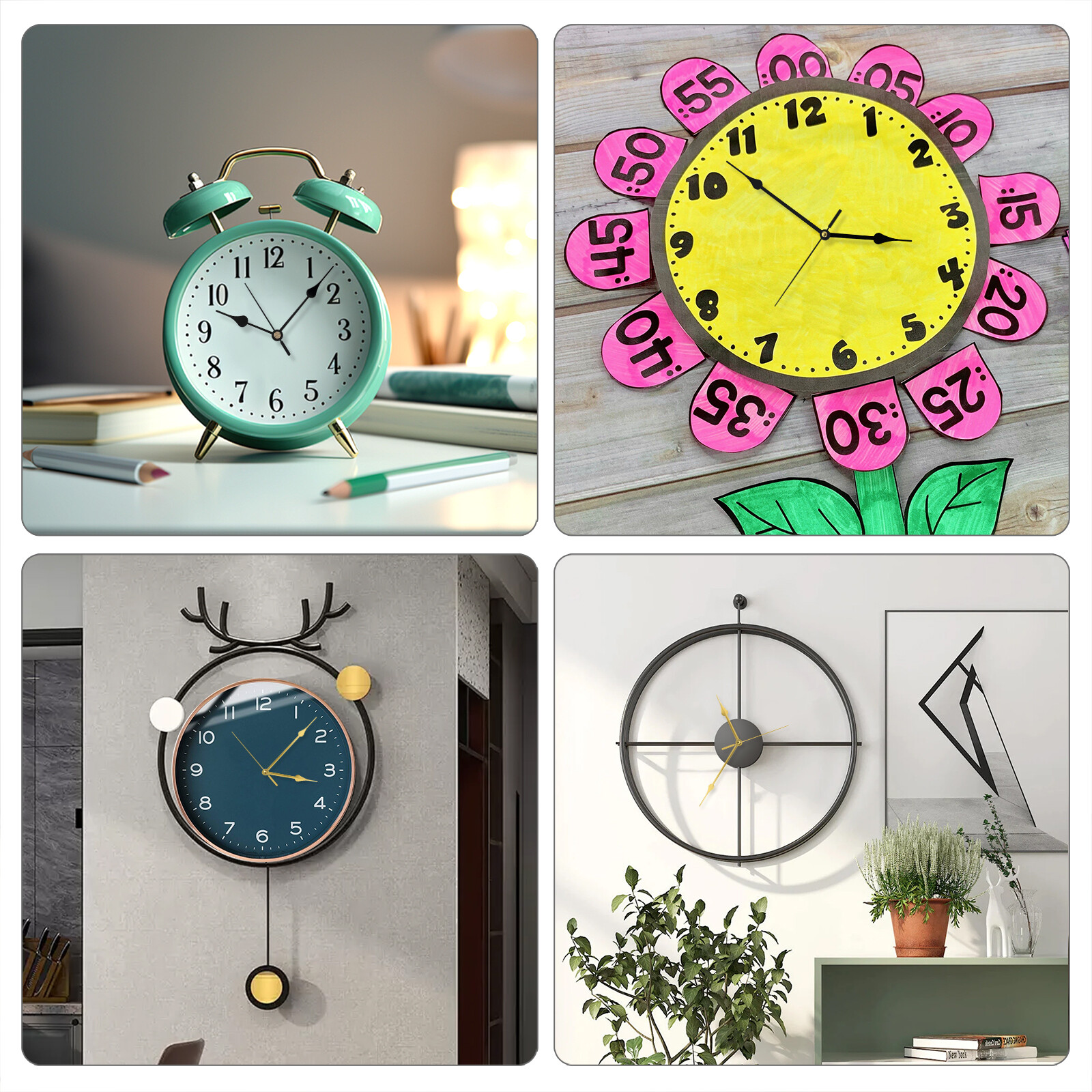 4 Set Quartz Wall Clock Movement Mechanism DIY Replacement Hands Repair Tool Kit
