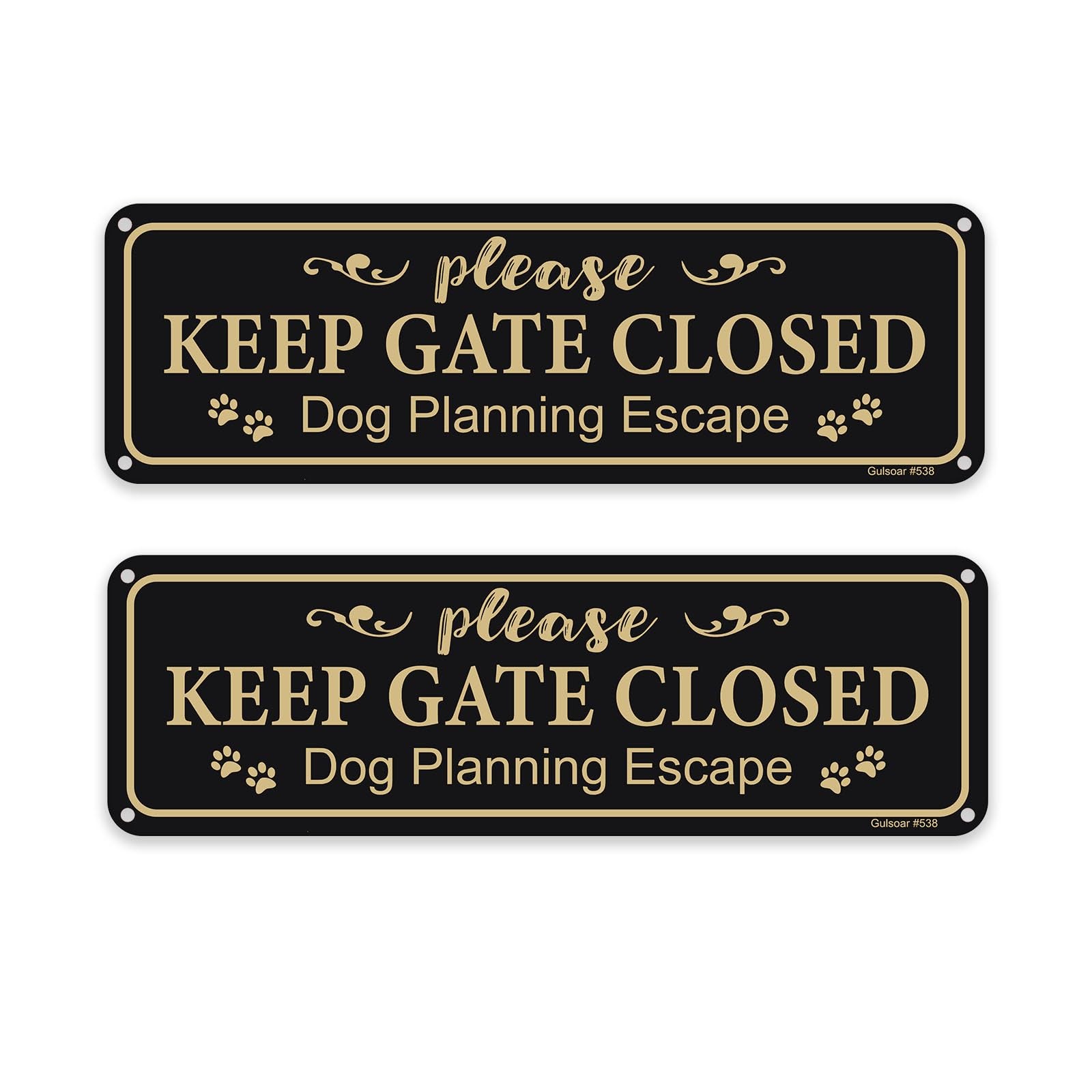 2 Pack 10 x 3 IN Please Close The Gate Matal Sign – Dog Planning Escape Sign …
