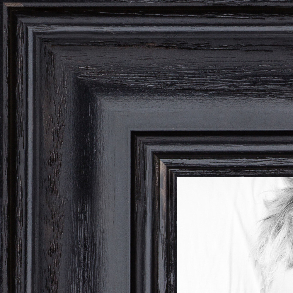ArtToFrames Custom Picture Poster Frame Black Stain on Oak 1.25&Prime; Wide Wood
