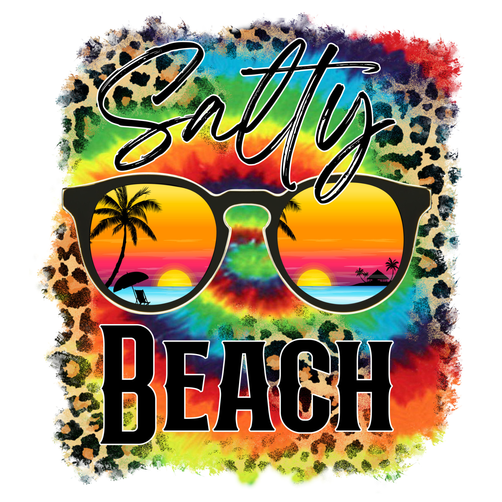SALTY BEACH Sublimation Print Ready to Press, Heat Transfer PICK YOUR SIZE