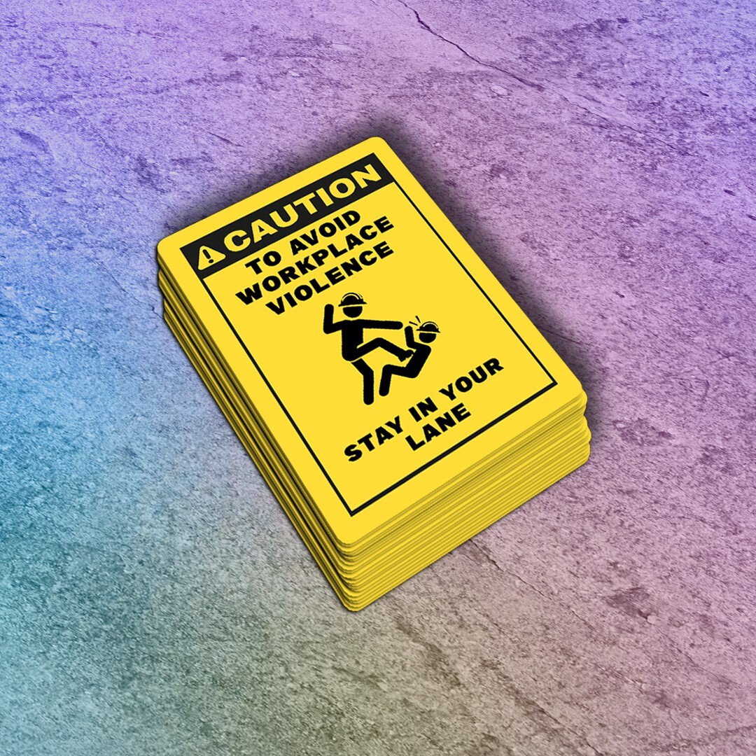 Funny « Stay in Your Lane » Workplace Humor Vinyl Sticker