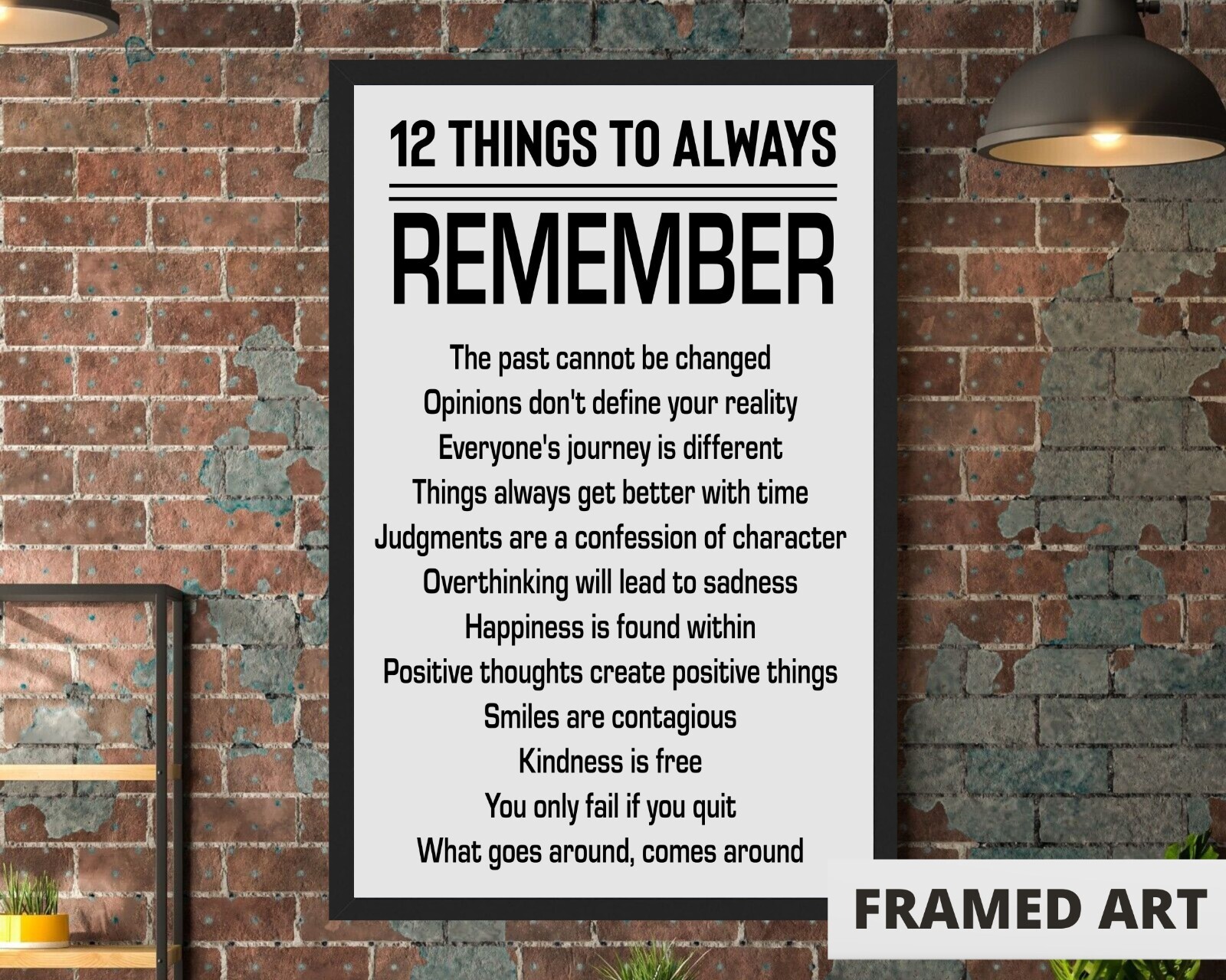 Framed 11×17&Prime; Inspirational Quotes Motivational Poster Home Office Decor