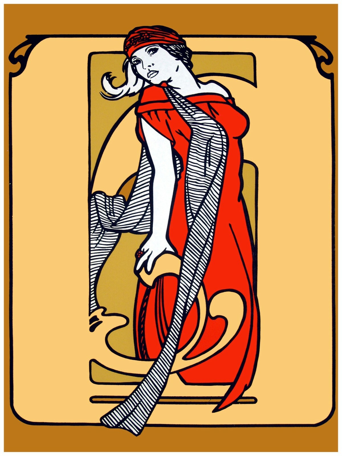 Decoration Poster..Home Interior design.Room art.Deco fashion red dress.7182