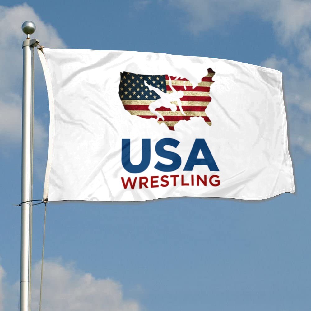 USA Wrestling Flag Banner 3x5Feet Home Garden Party Wall Decor white