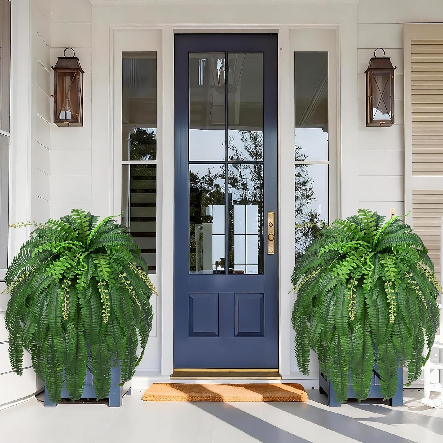 2 Pcs 67&Prime; Fake Ferns Large Artificial Plants Outdoor, Artificial Ferns for Outdo