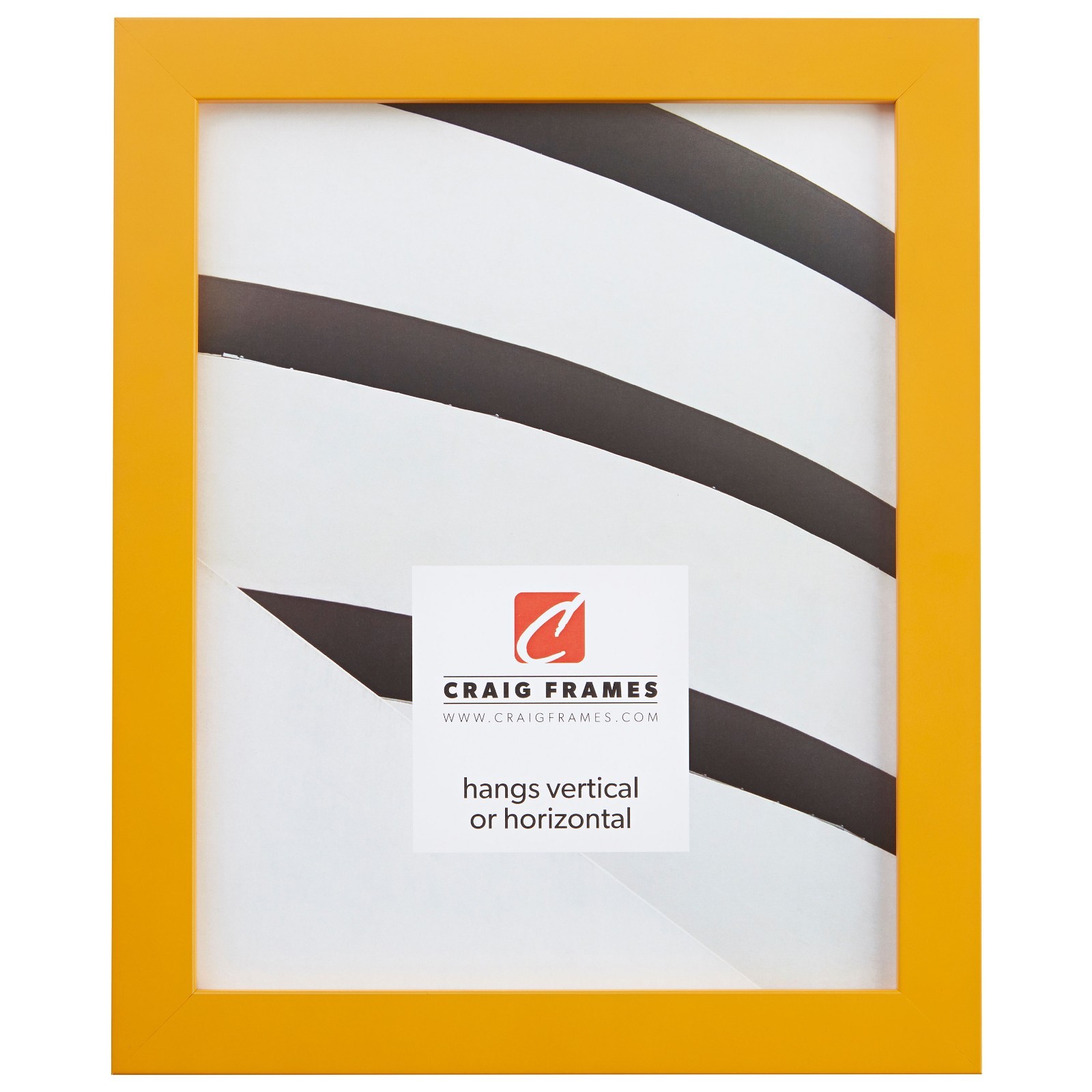Craig Frames Flat .9&Prime; Wide Modern Bright Yellow Photo Frames & Poster Frames