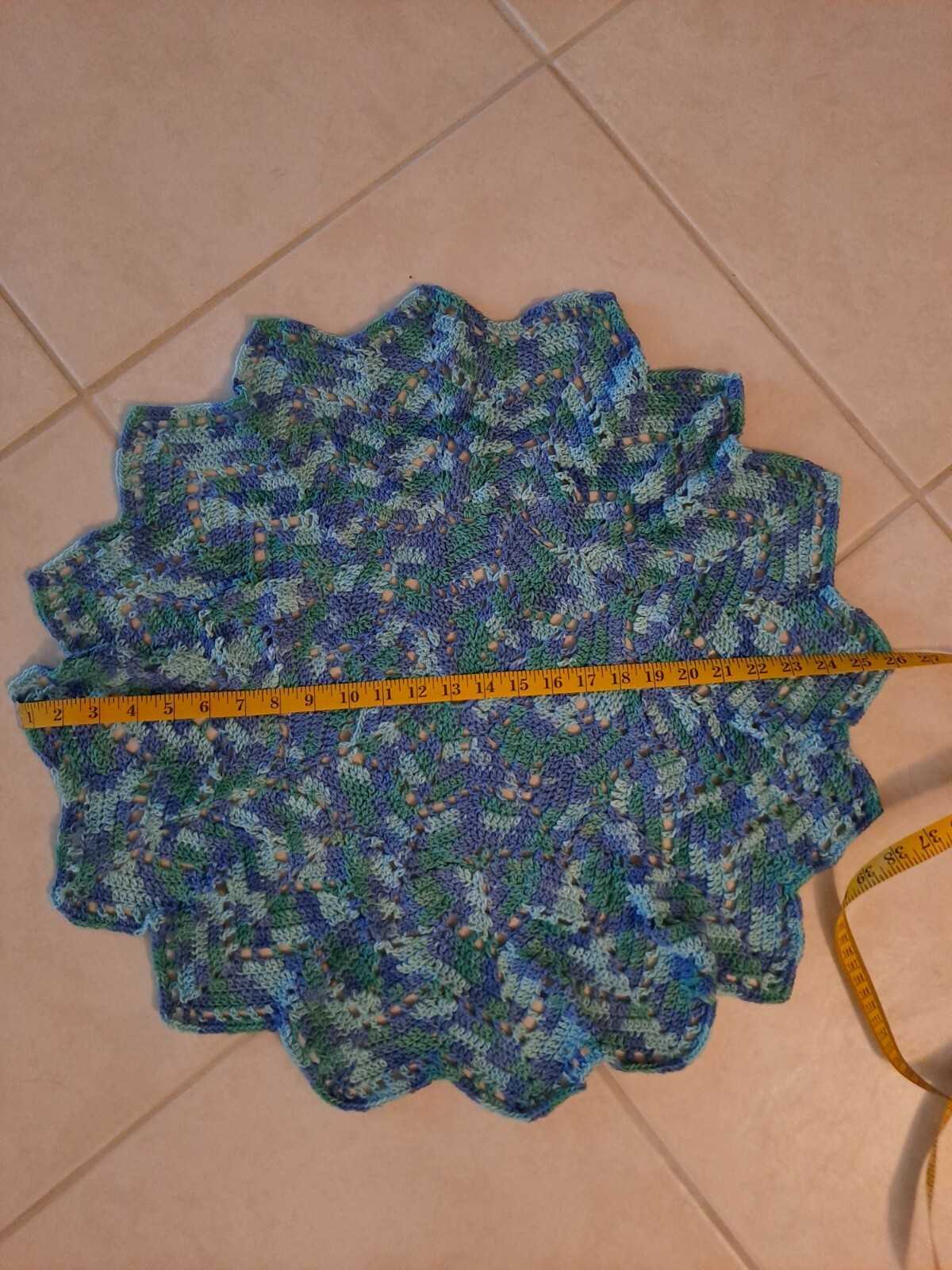 New | Soft | Round | Crochet Throw | Easy Care | Great Gift 