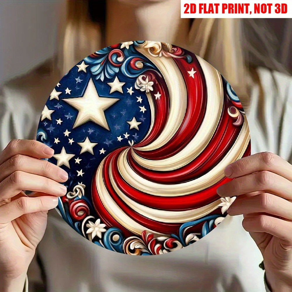 Red White Blue Star Acrylic Suncatcher Patriotic Independence Day Porch Decor