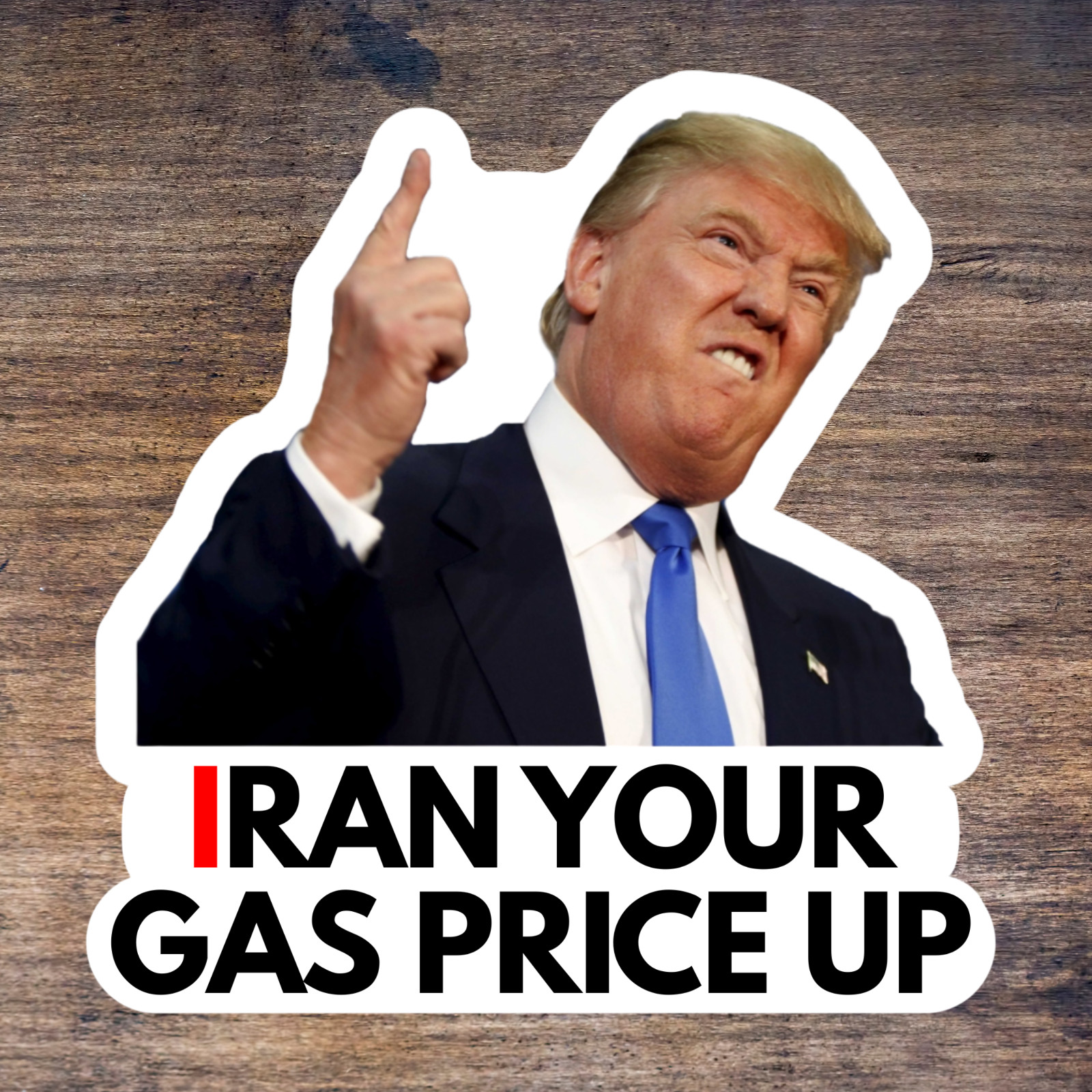 100 Trump Stickers « IRAN YOUR GAS PRICE UP » Gas Pump Waterproof Vinyl NEW – 1.5&Prime;