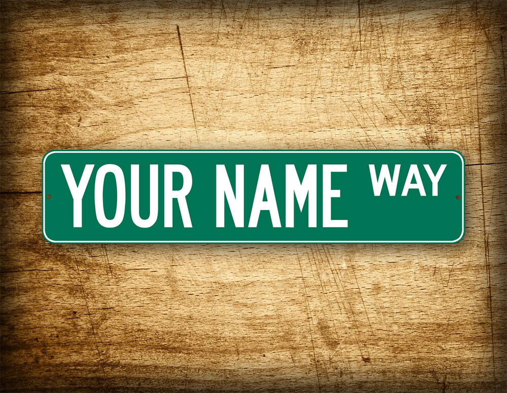 Custom 4&Prime;x18&Prime; Green Street Sign Personalized Novelty Any Text Address Road Sign